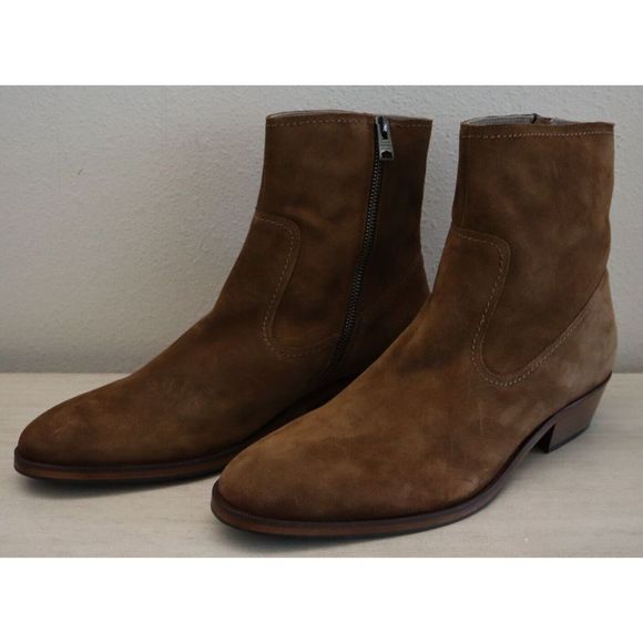 Allsaints 0321 Men's Sz 45 US 12 Brown Ridge Suede Leather Boots $300 - Picture 4 of 7